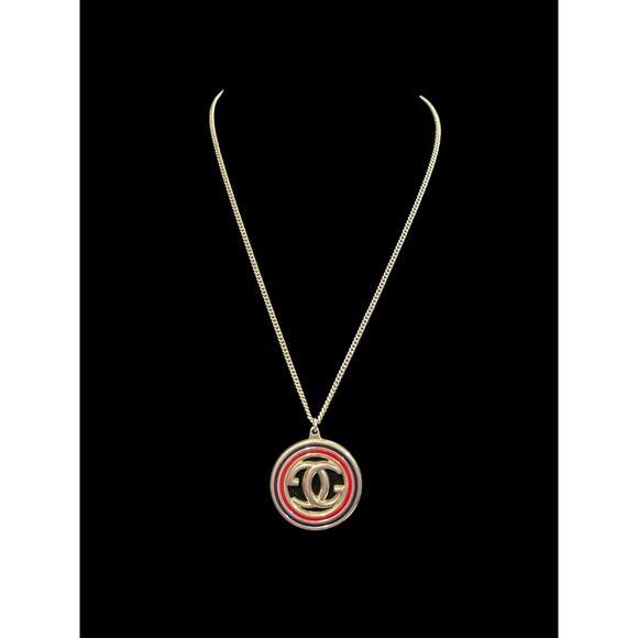 Authentic Vintage Gucci GG Logo Sherry Line Silver Pendant Necklace & Gucci Box - Picture 1 of 5